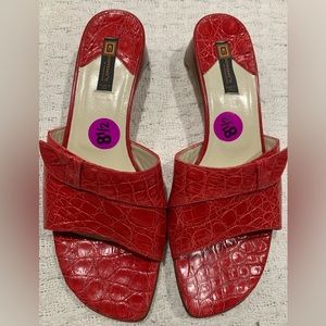 Giorgio’s palm beach nwt alligator heeled sandals 8.5